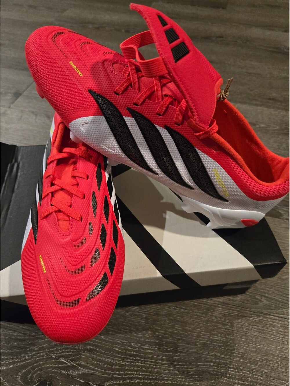 adidas Predator League FT FG Lucid Red Black JS0422 Men's 7.5 New Box